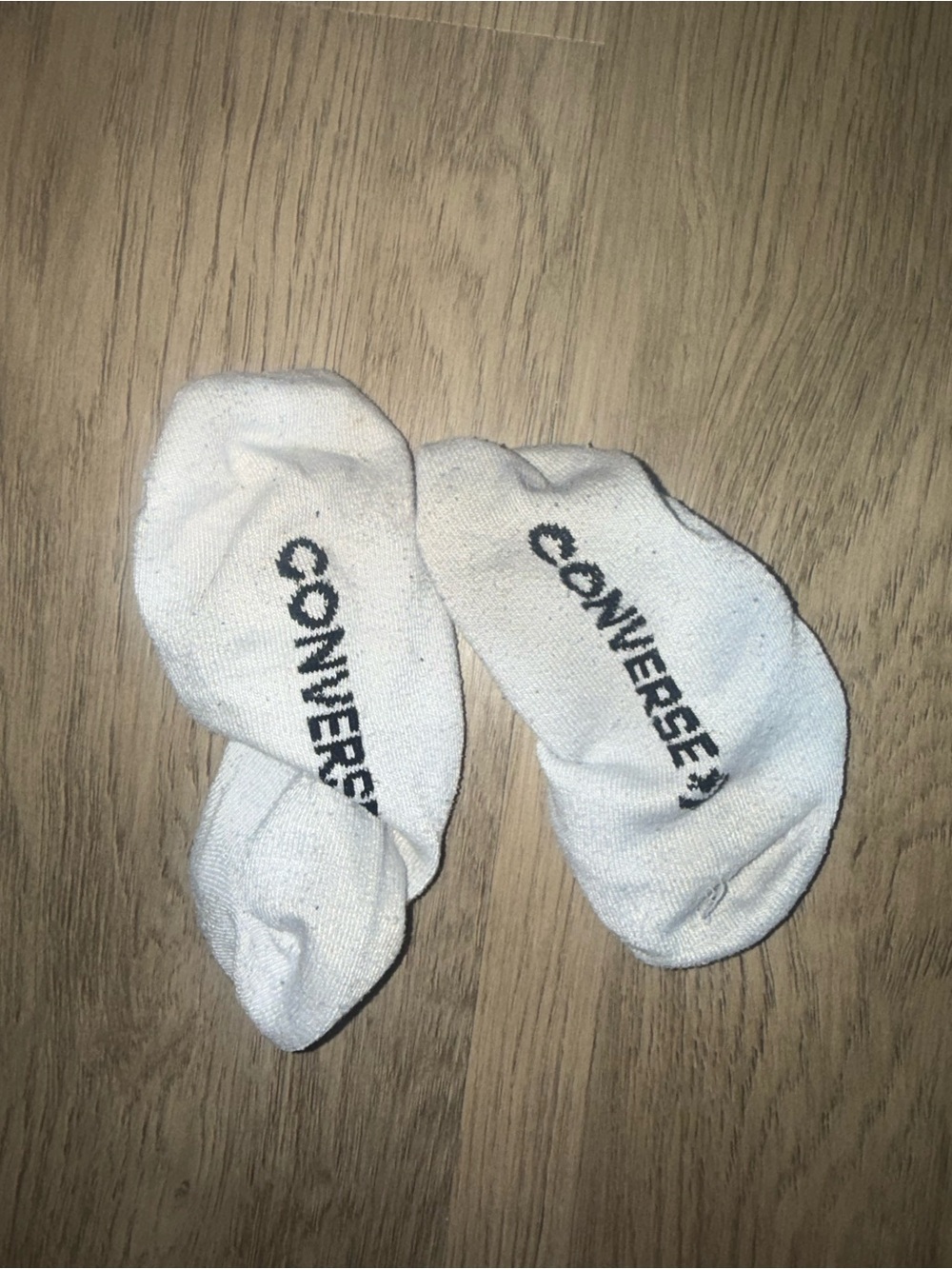 Women’s WORN USED Converse White No-Show Low Cut Logo Socks